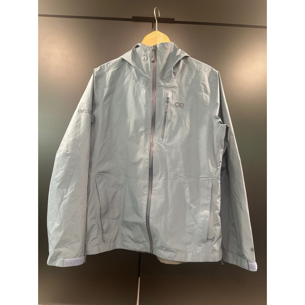 Outdoor Research Aspire II Jacket Womens Large Blue Waterproof Rain Shell 287621